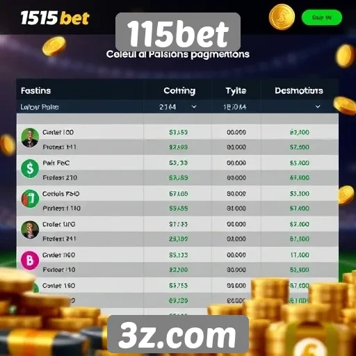 Opções de pagamento disponíveis no 115bet